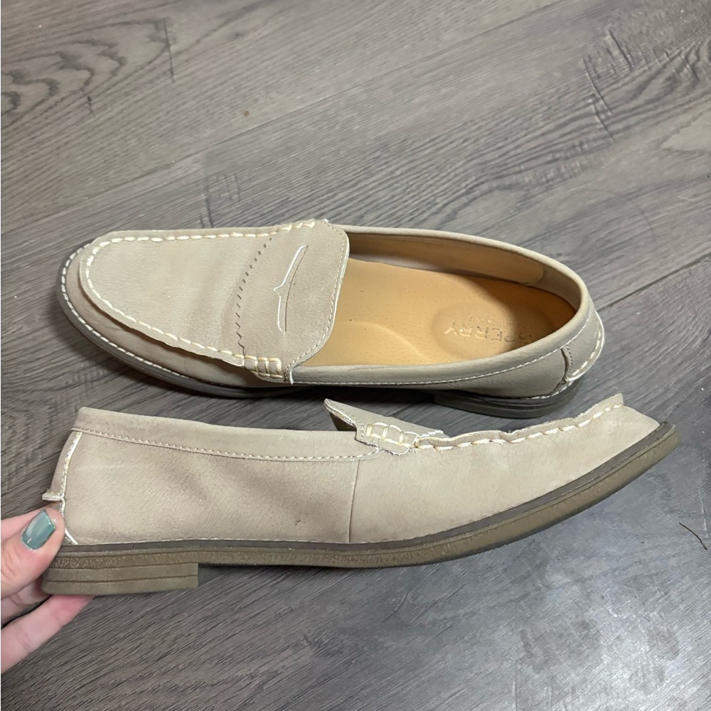 Sperry Topsider Seaport Penny Loafer Exotic Taupe Preppy Nautical Classic Office - Picture 5 of 7